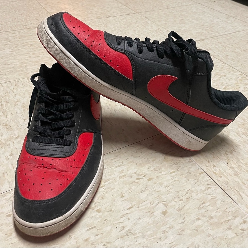 Nike Court Vision Low Next Nature - Men's Size 14 - Black/Red